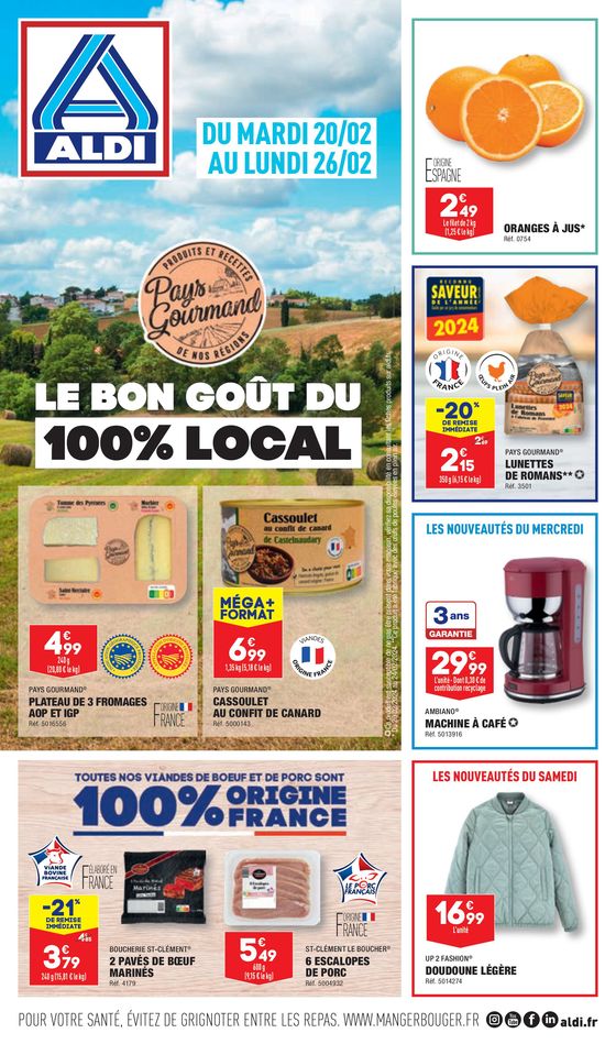 Aldi Beaumont sur Sarthe Route des Alpes Mancelles Catalogues