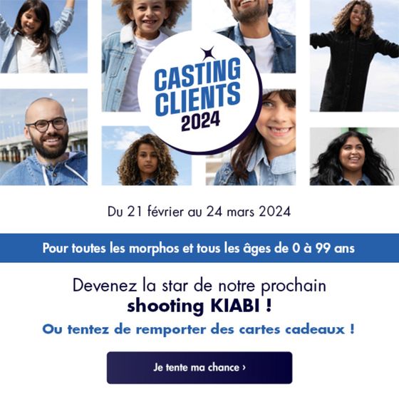 Catalogue Kiabi à Nice | Devenez la star de notre prochain shooting KIABI ! | 21/02/2024 - 24/03/2024