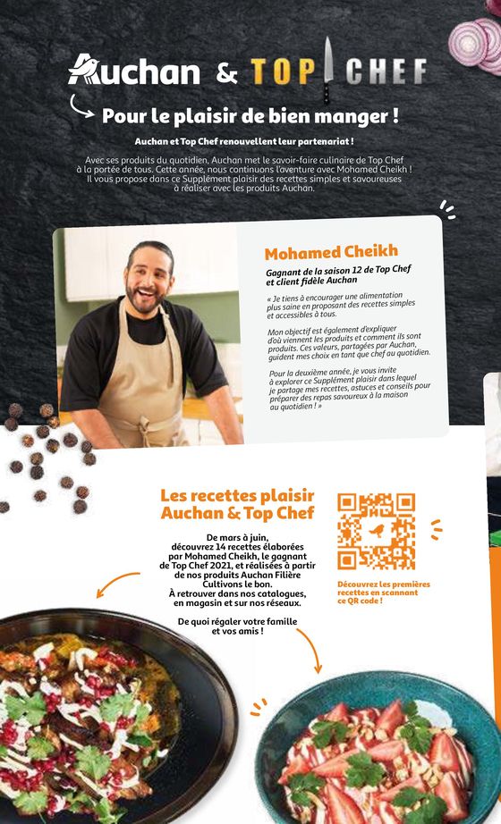 Catalogue Auchan Supermarché à Montrouge | L'art de cuisiner au quotidien avec Auchan & Top Chef | 01/03/2024 - 01/05/2024