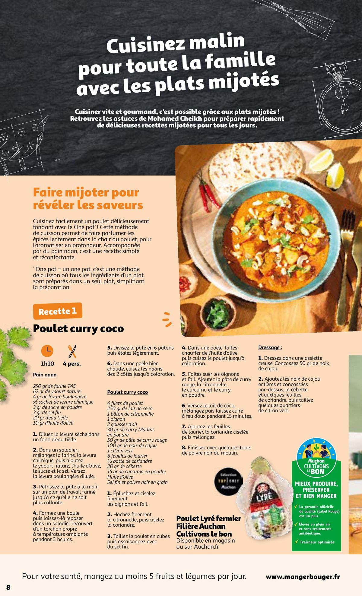 Catalogue L'art de cuisiner au quotidien avec Auchan & Top Chef, page 00008