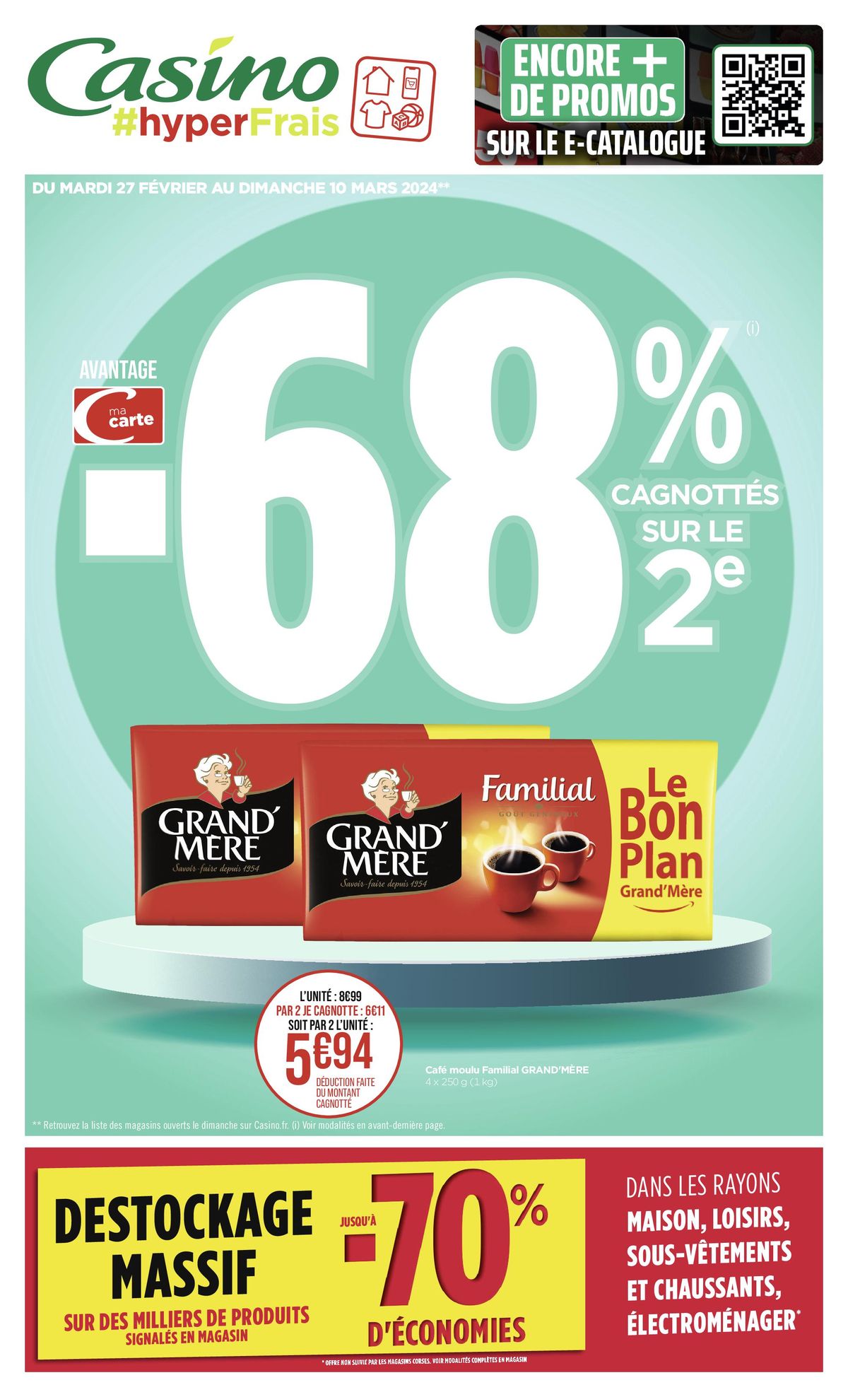 Catalogue Avantage -68% cagnottes sur le 2e, page 00001