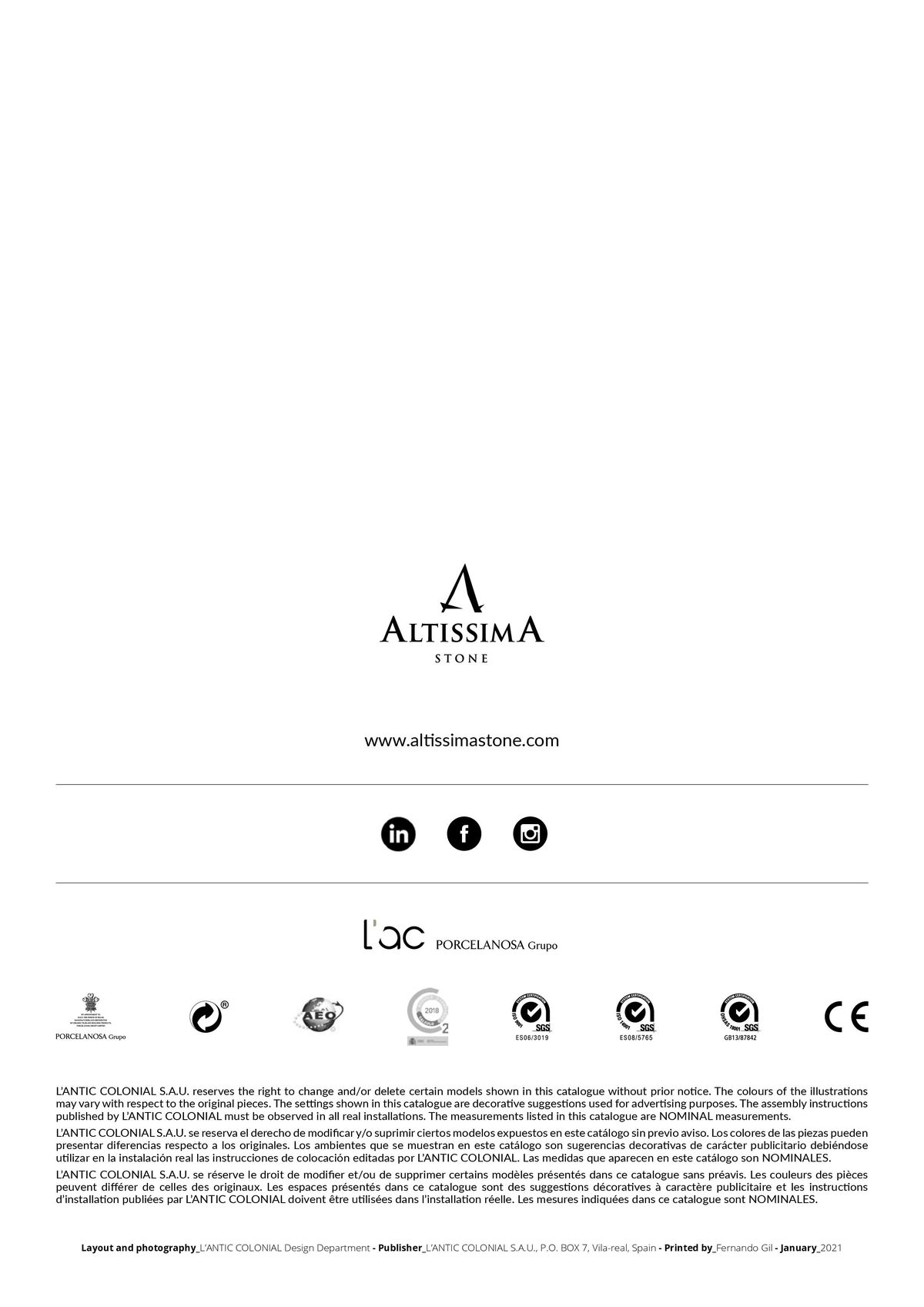 Catalogue ALTISSIMA STONE, page 00034