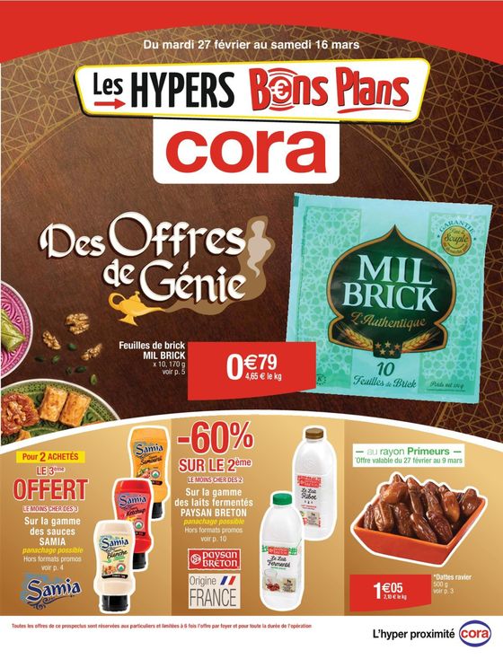 Catalogue Cora à Rennes | Des offres de génie | 27/02/2024 - 16/03/2024