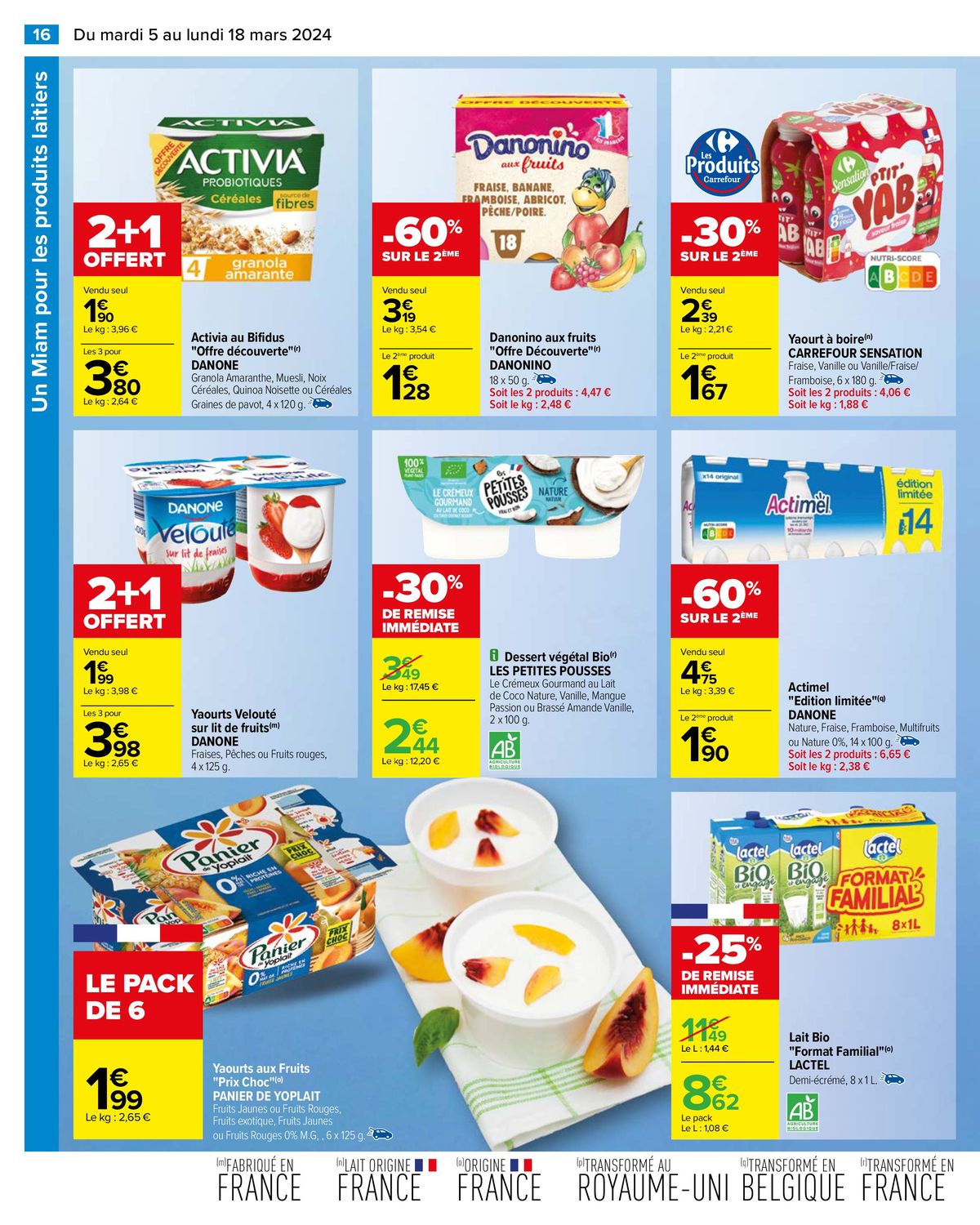Catalogue Un MIAM pour les produits laitiers, page 00018
