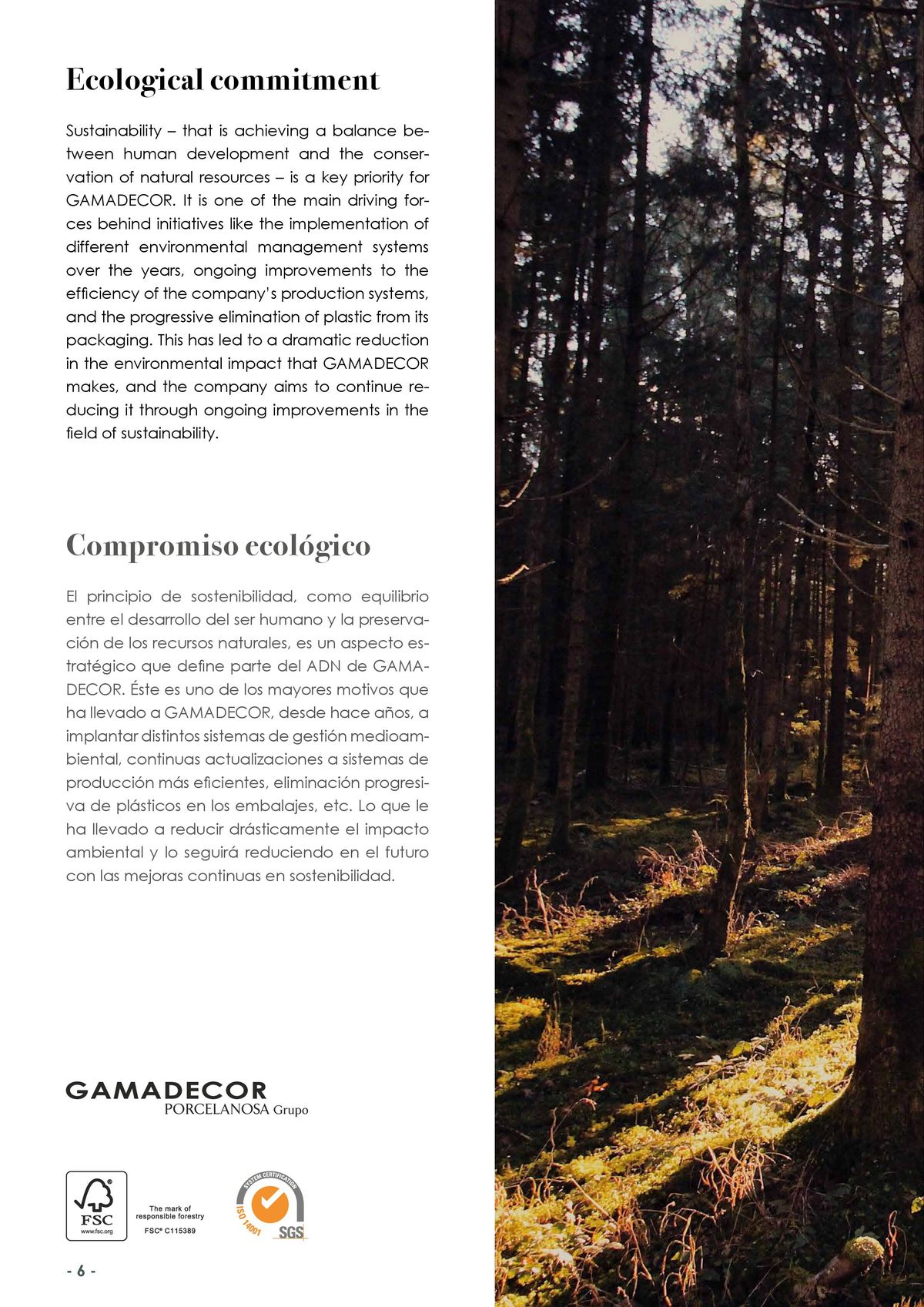Catalogue Gamadecor ECOLOGIC, page 00006