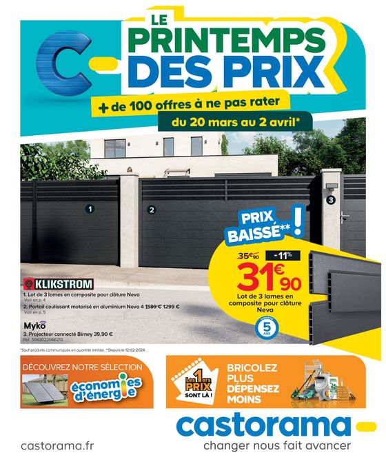 Catalogue Castorama à Mérignac (Gironde) | Le printemps des prix  | 20/03/2024 - 02/04/2024