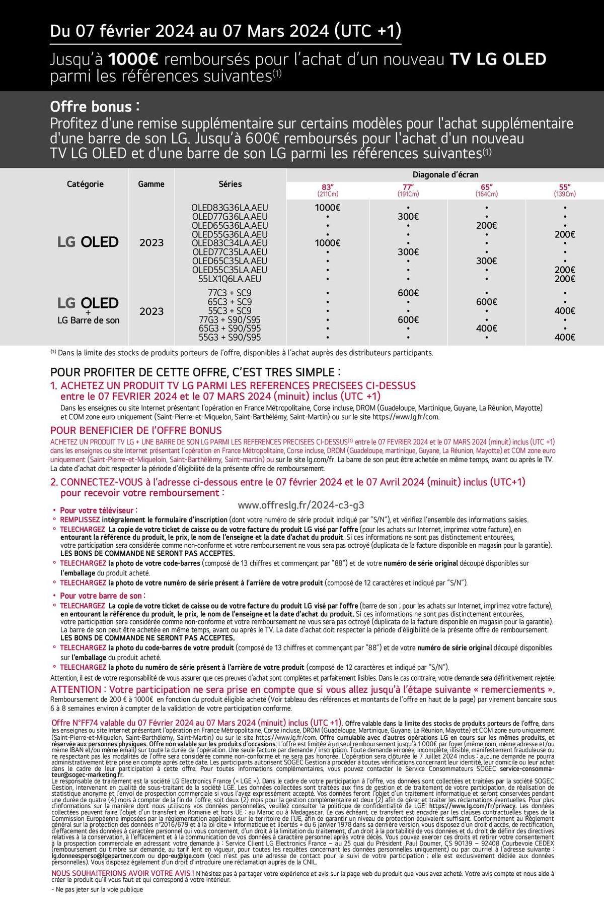 Catalogue Jusqu'à 1000€ remboursés avec LG, page 00002