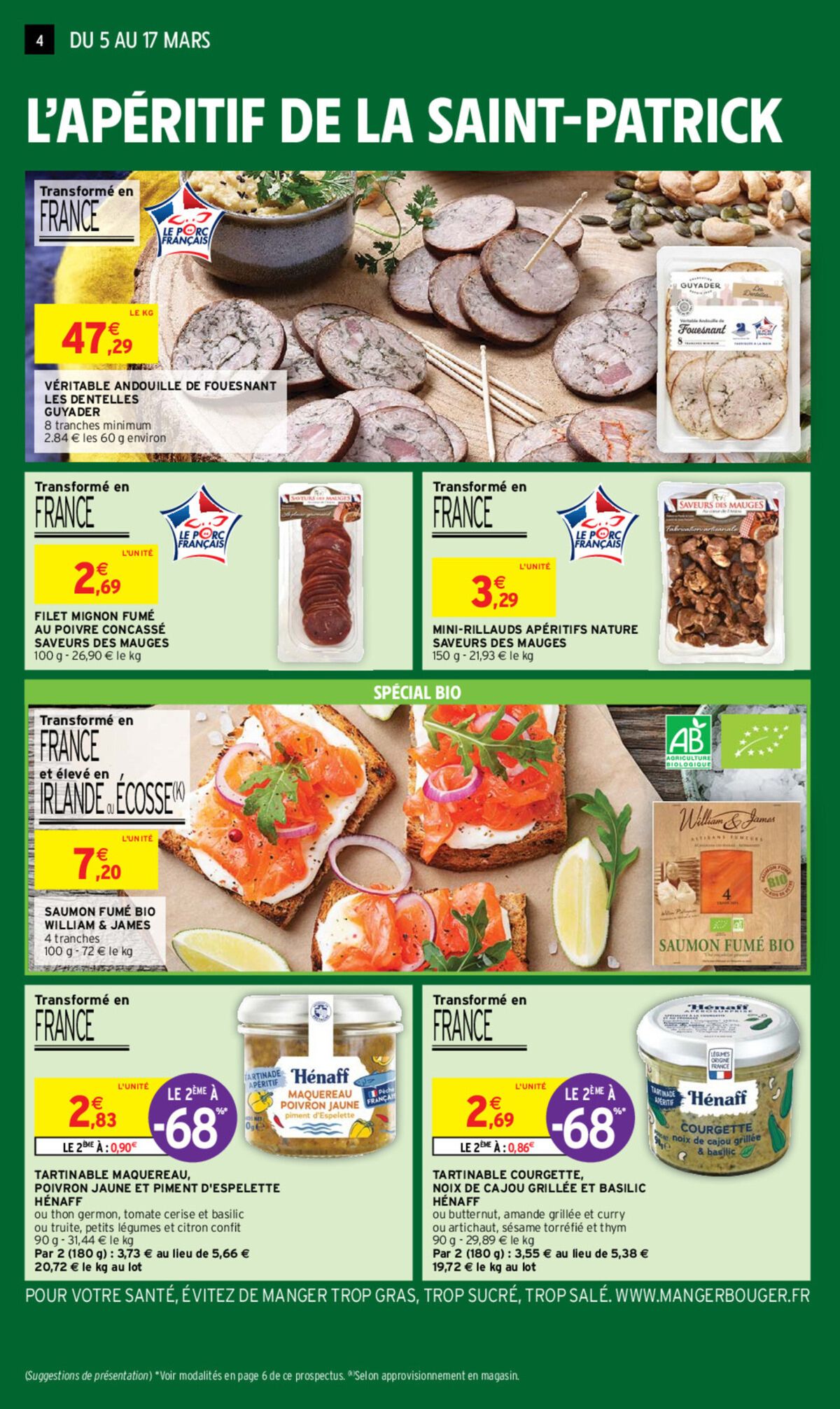 Catalogue LES PRODUITS DE NOS RÉGIONS SPÉCIAL SAINT-PATRICK, page 00004