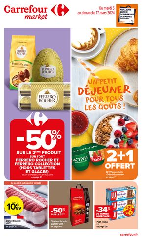 Catalogue Carrefour Market à Saintes | Un petit déjeuner pour tous les goûts ! | 05/03/2024 - 17/03/2024
