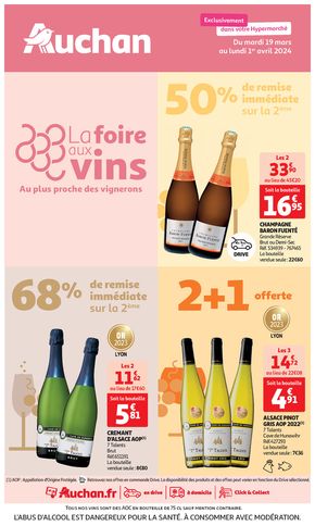 Catalogue Auchan Hypermarché à Belfort | La foire aux vins au plus proche des vignerons | 19/03/2024 - 01/04/2024