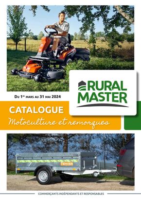 Promos de Jardineries et Animaleries à Anduze | Motoculture et remorques sur Rural Master | 01/03/2024 - 31/05/2024