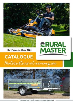 Promos de Jardineries et Animaleries à Luc-la-Primaube | Motoculture et remorques sur Rural Master | 01/03/2024 - 31/05/2024