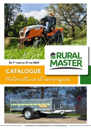 Promos de Jardineries et Animaleries à Verneuil-sur-Avre | Motoculture et remorques sur Rural Master | 01/03/2024 - 31/05/2024