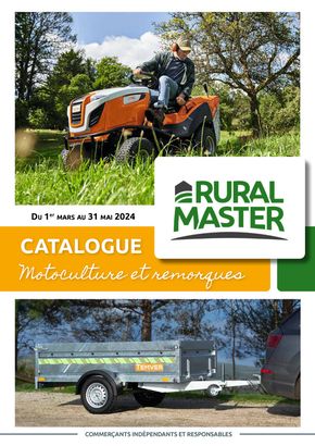 Promos de Jardineries et Animaleries à Elne | Motoculture et remorques sur Rural Master | 01/03/2024 - 31/05/2024