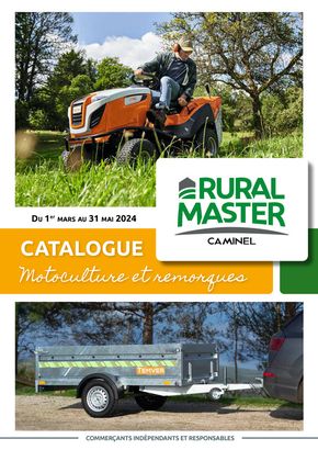 Promos de Jardineries et Animaleries à Caussade | Motoculture et remorques sur Rural Master | 01/03/2024 - 31/05/2024
