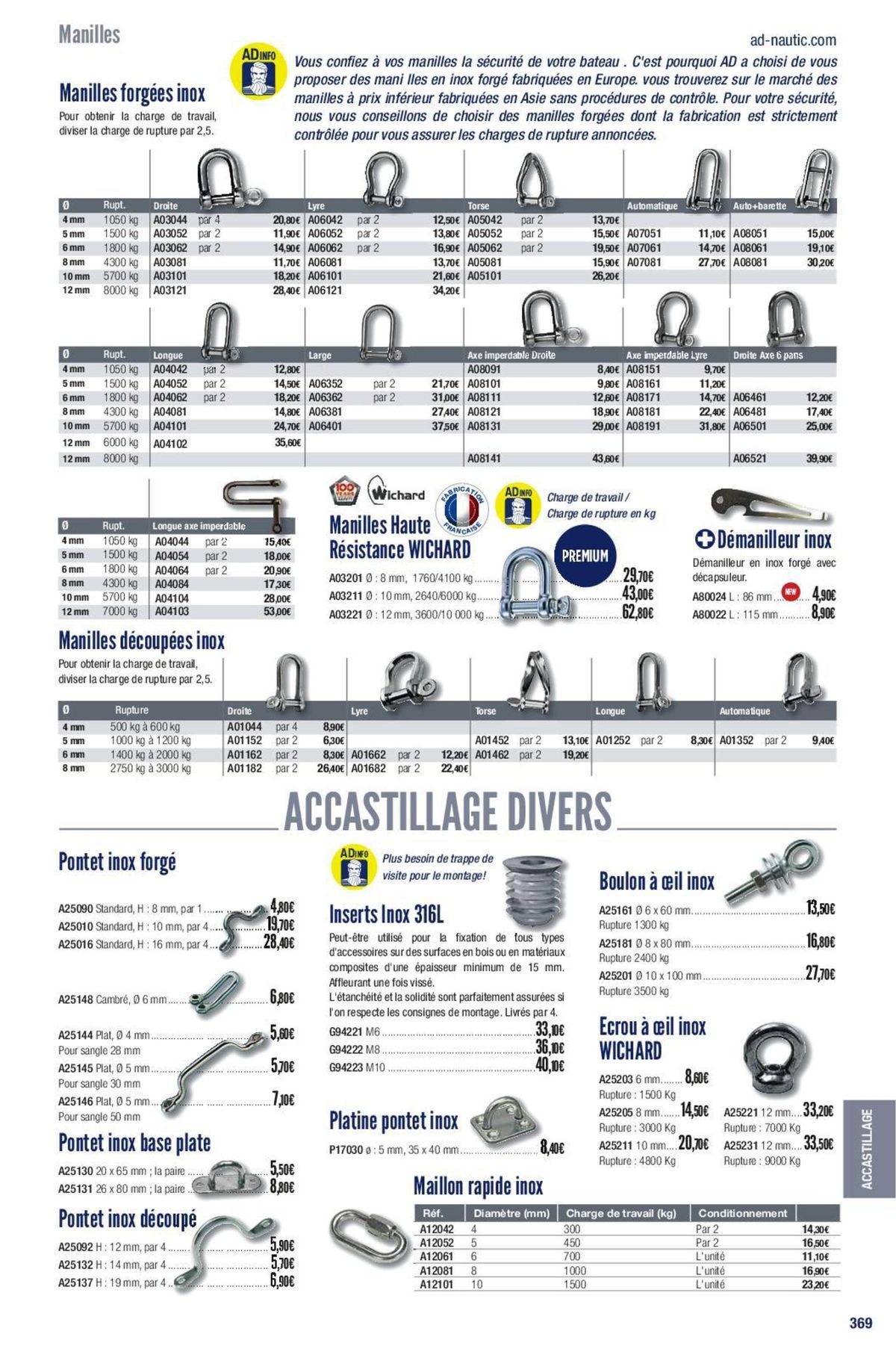 Catalogue Catalogue Accastillage Diffusion, page 00301