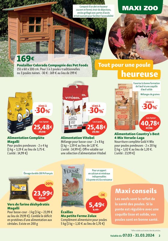 Catalogue Maxi Zoo à Aix-en-Provence | Maxi Zoo : Les petits prix sont de sortie ! | 07/03/2024 - 31/03/2024
