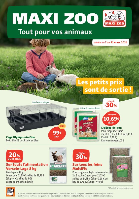 Catalogue Maxi Zoo à La Rochelle (Charente Maritime) | Maxi Zoo : Les petits prix sont de sortie ! | 07/03/2024 - 31/03/2024