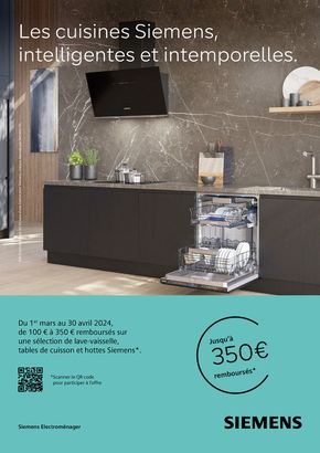 Catalogue Boulanger à Lyon |  OFFRE SIEMENS : JUSQU'À 250€ REMBOURSÉS POUR L'ACHAT D'UN PRODUIT ÉLIGIBLE ! | 01/03/2024 - 30/04/2024