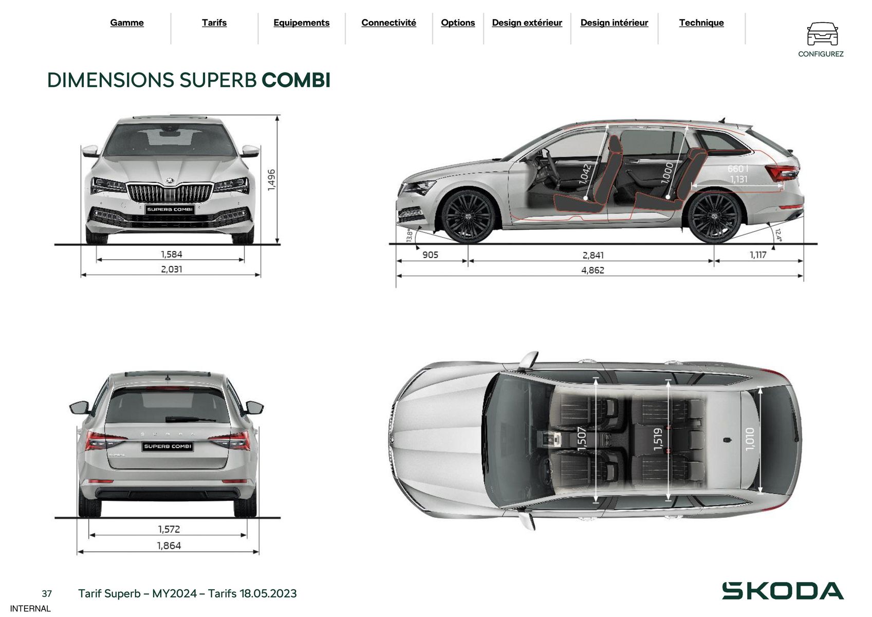 Catalogue Nouvelle Superb Combi Selection 1.5 TSI mHEV 150 DSG, page 00037