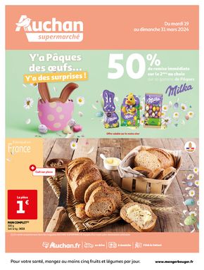 Promos de Supermarchés à Calais | Fondez pour Pâques dans votre super ! sur Auchan Supermarché | 19/03/2024 - 31/03/2024