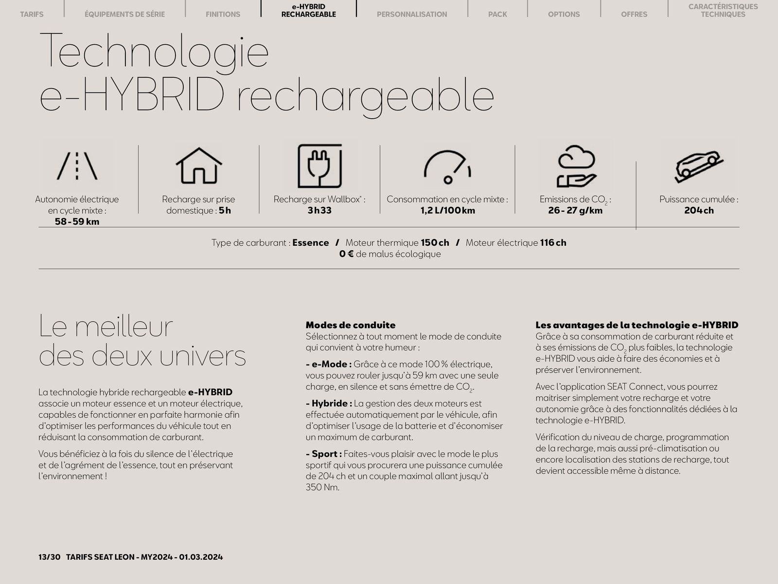 Catalogue SEAT Leon 5 portes:, page 00013