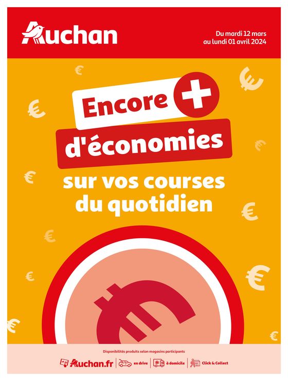Catalogue Auchan Hypermarché à Valenciennes | Des économies au quotidien | 12/03/2024 - 01/04/2024
