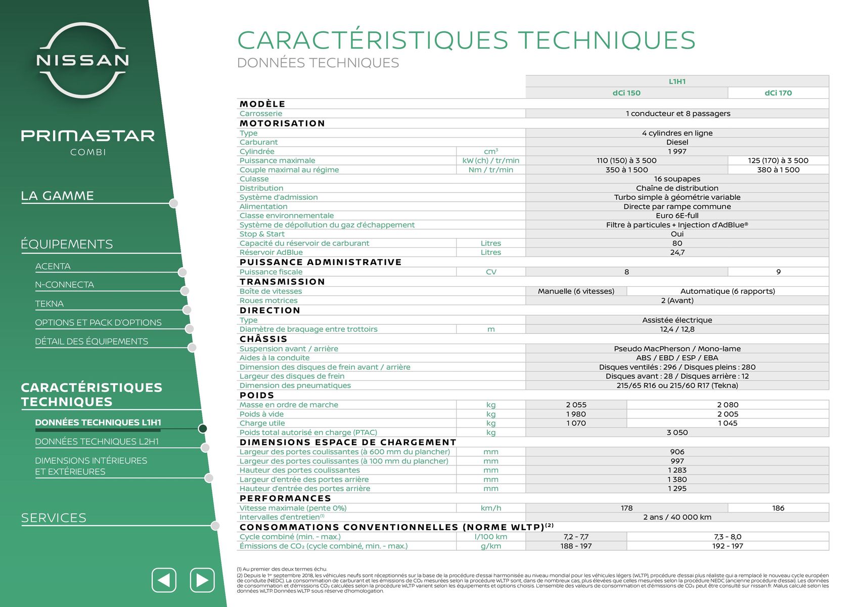 Catalogue Nissan Primastar Combi, page 00008