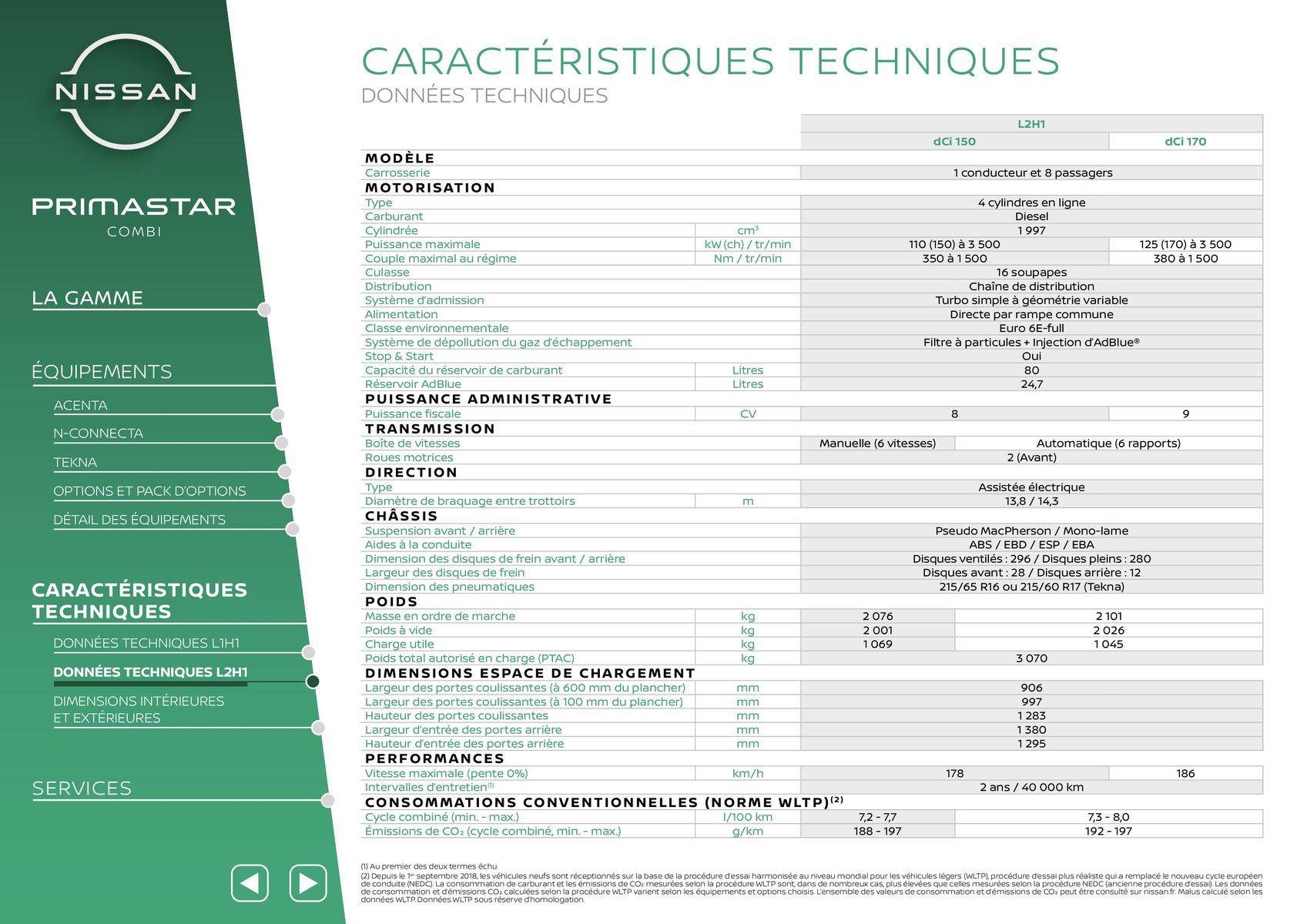 Catalogue Nissan Primastar Combi, page 00009