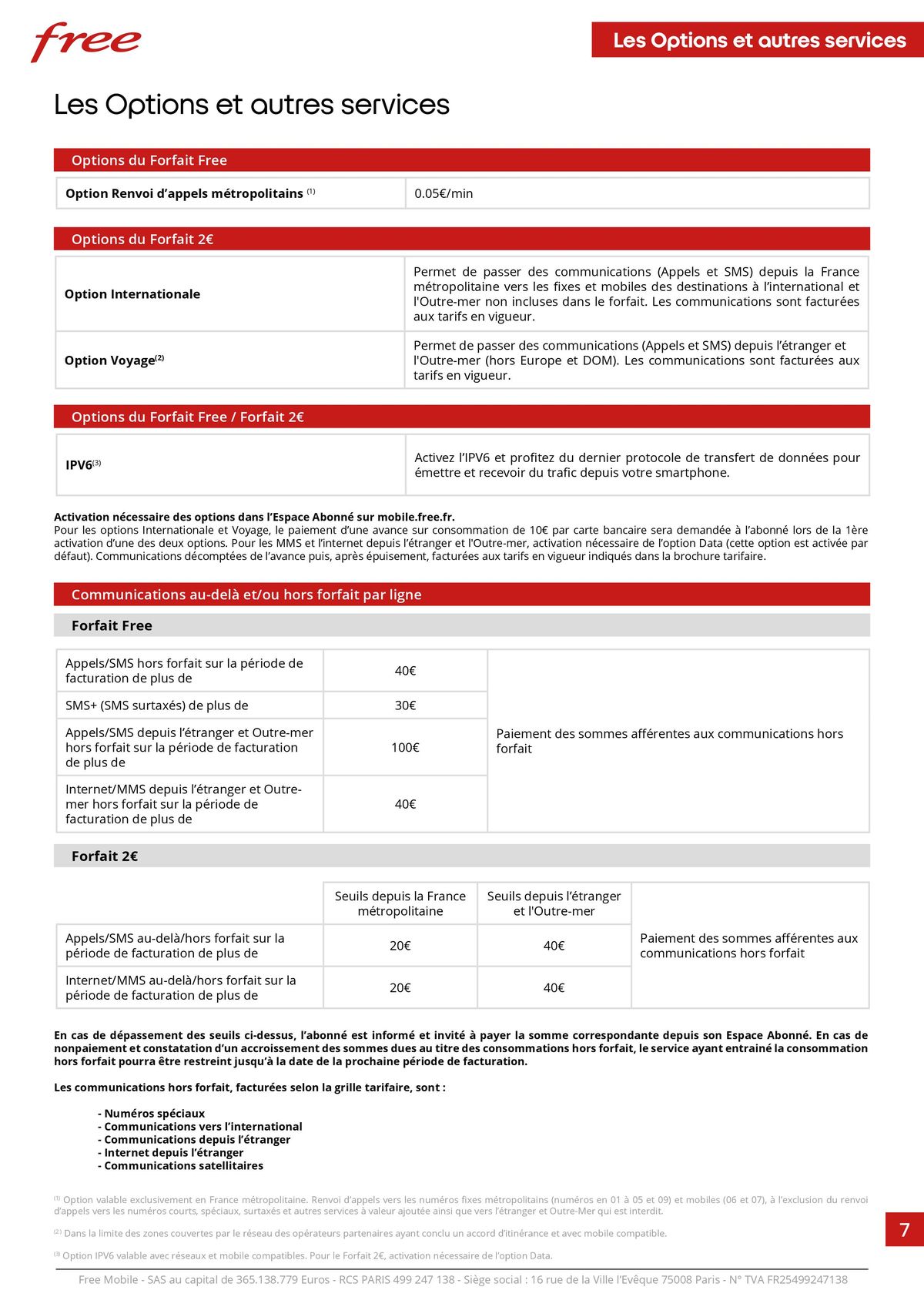 Catalogue Brochure tarifaire Forfaits mobiles et Forfait Box 4G+, page 00007