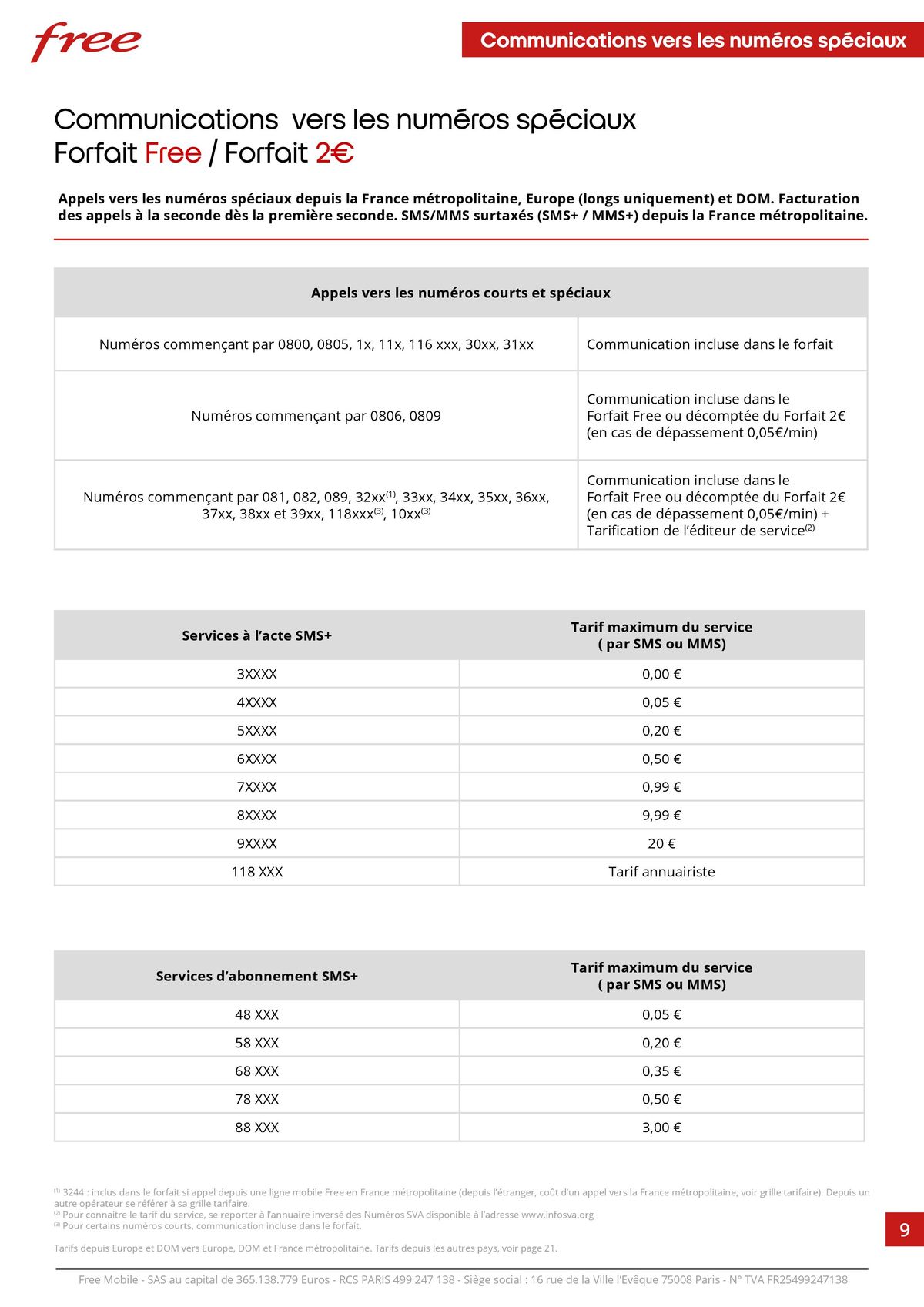 Catalogue Brochure tarifaire Forfaits mobiles et Forfait Box 4G+, page 00009