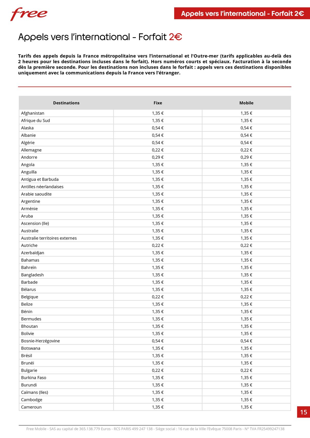 Catalogue Brochure tarifaire Forfaits mobiles et Forfait Box 4G+, page 00015