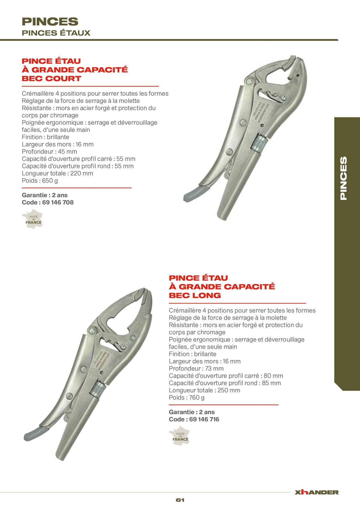 Catalogue LES OUTILS DE VOTRE PERFORMANCE, page 00061