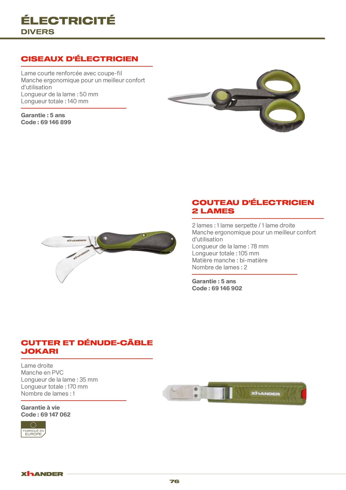 Catalogue LES OUTILS DE VOTRE PERFORMANCE, page 00076