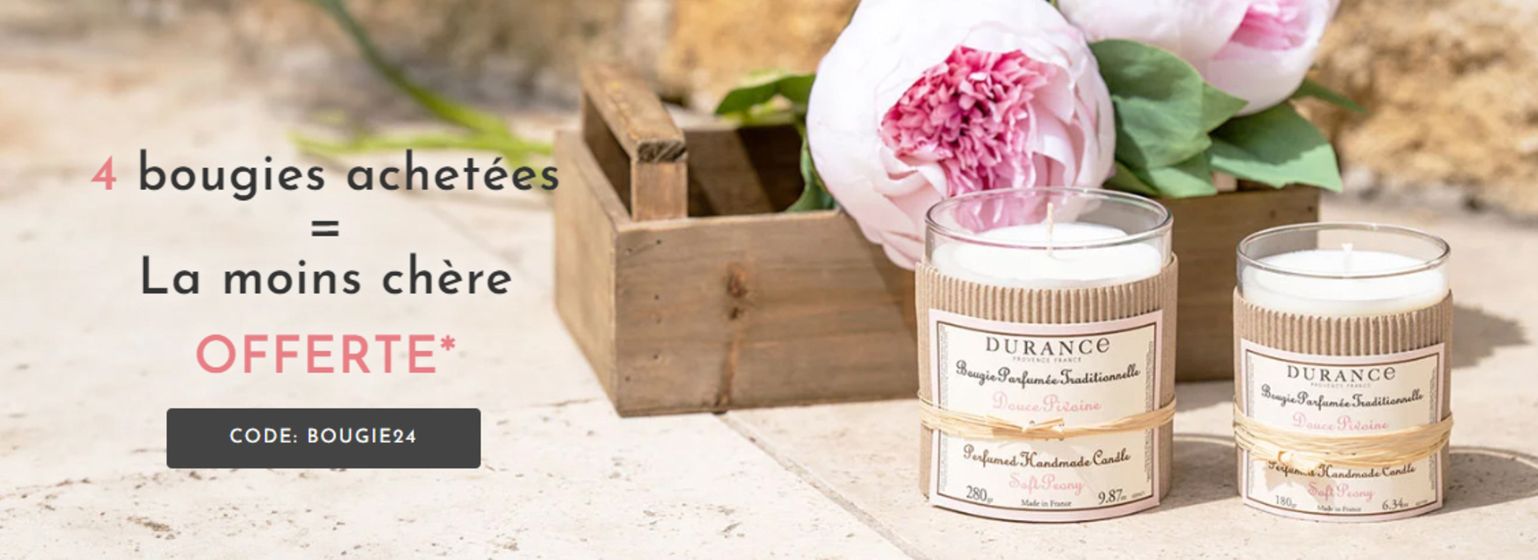 Catalogue Durance à Aulnay-sous-Bois | 4 bougies achetées = La moins chère OFFERTE* | 06/03/2024 - 31/03/2024