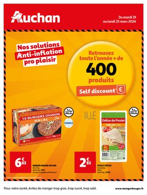 Catalogue Auchan Hypermarché | Nos offres Self Discount | 19/03/2024 - 25/03/2024