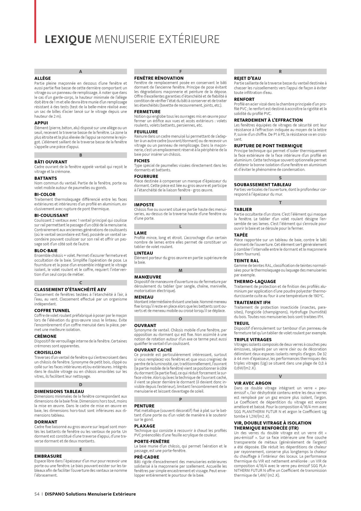 Catalogue Menuiseries Extérieures, page 00054