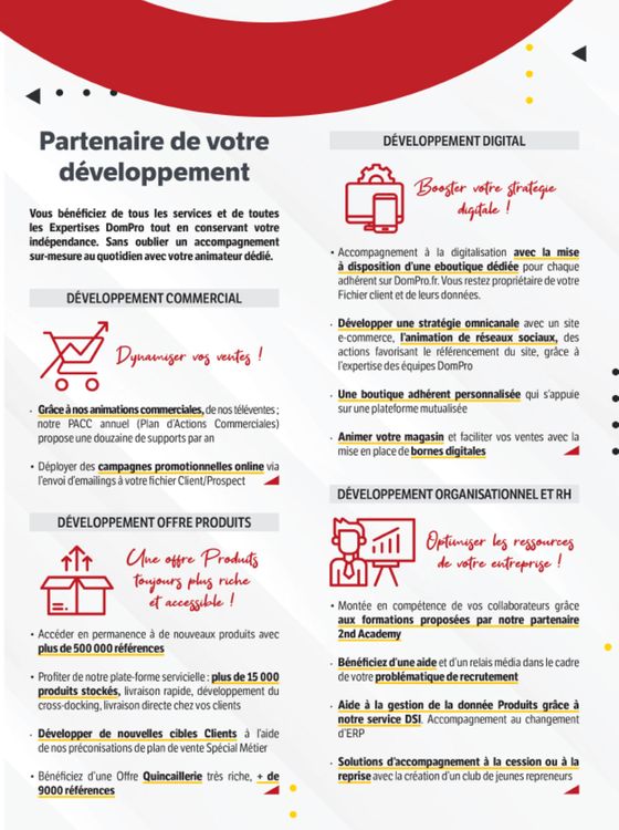 Catalogue DomPro à Villemandeur | PARTENAIRE DE VOTRE DÉVELOPPEMENT | 06/03/2024 - 30/06/2024