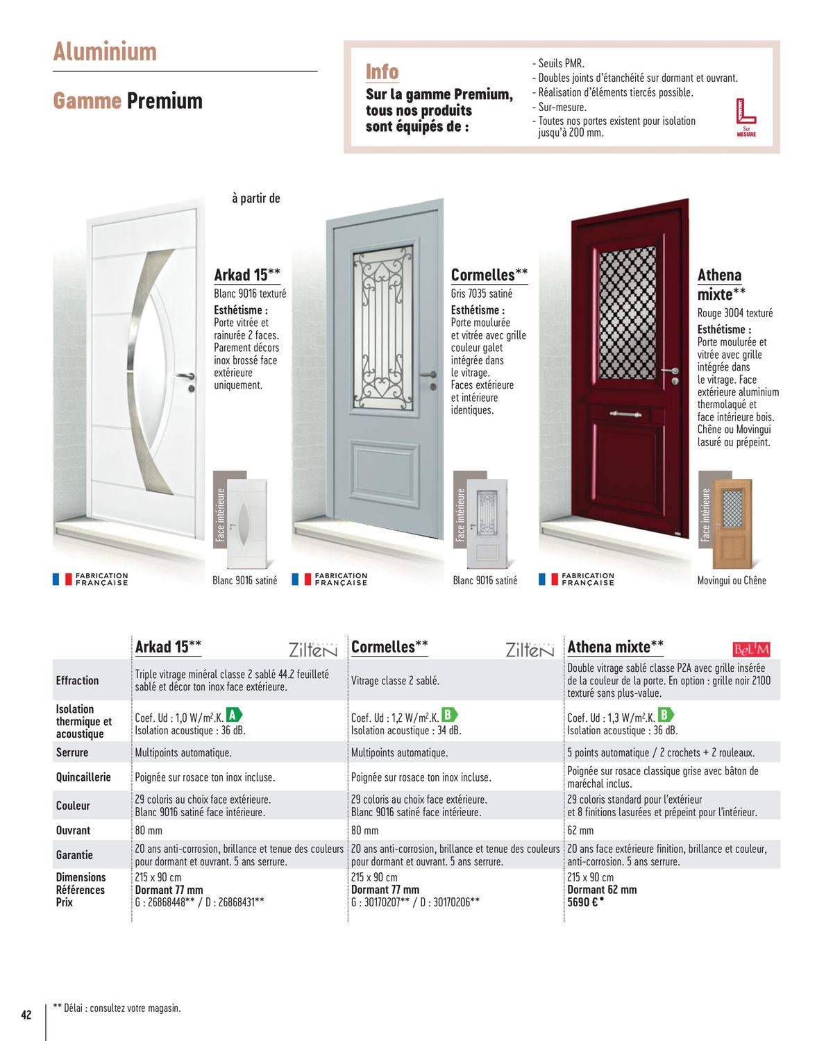 Catalogue menuiseries INTÉRIEURES & EXTÉRIEURES, page 00042