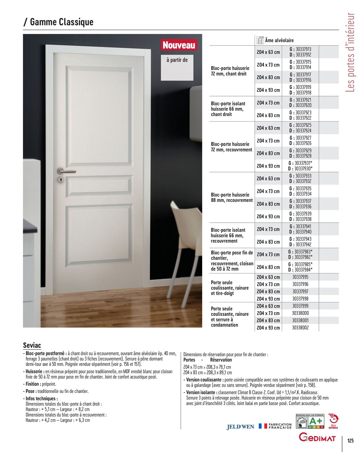 Catalogue menuiseries INTÉRIEURES & EXTÉRIEURES, page 00125