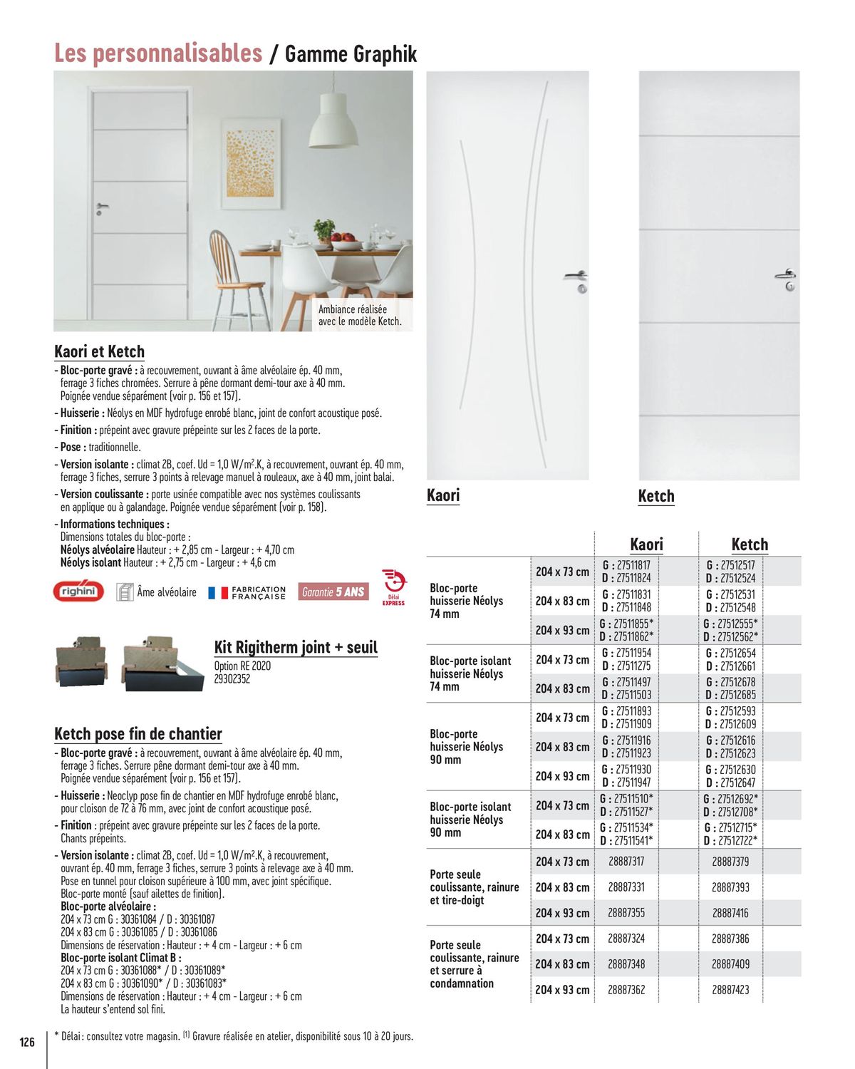 Catalogue menuiseries INTÉRIEURES & EXTÉRIEURES, page 00126