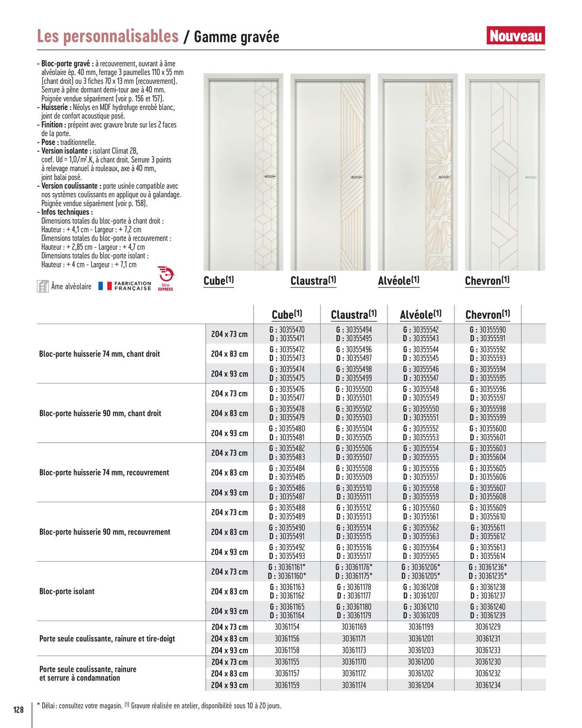 Catalogue menuiseries INTÉRIEURES & EXTÉRIEURES, page 00128