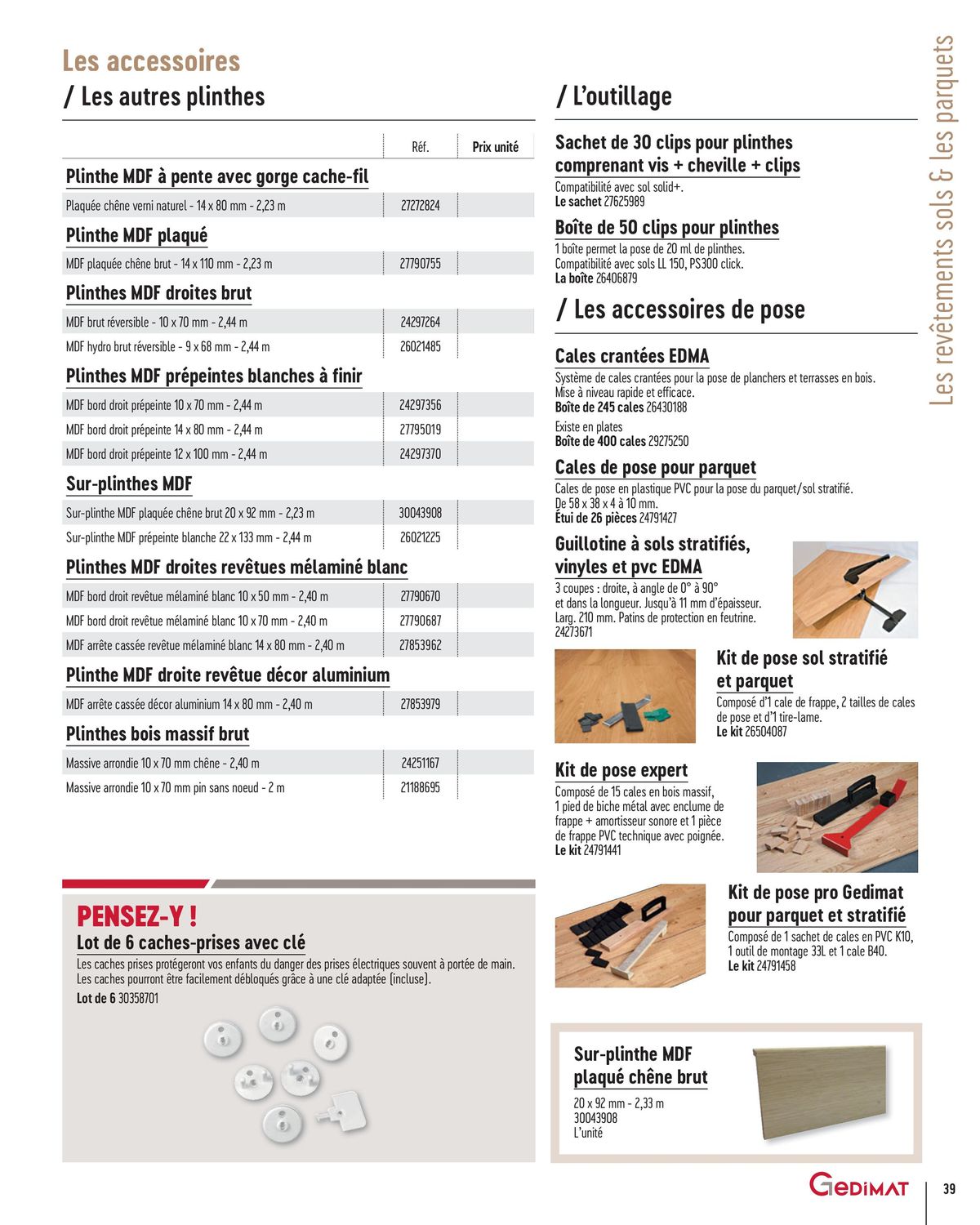 Catalogue Catalogue Gedimat SOL S & MURS INTERIEURS 2024, page 00039