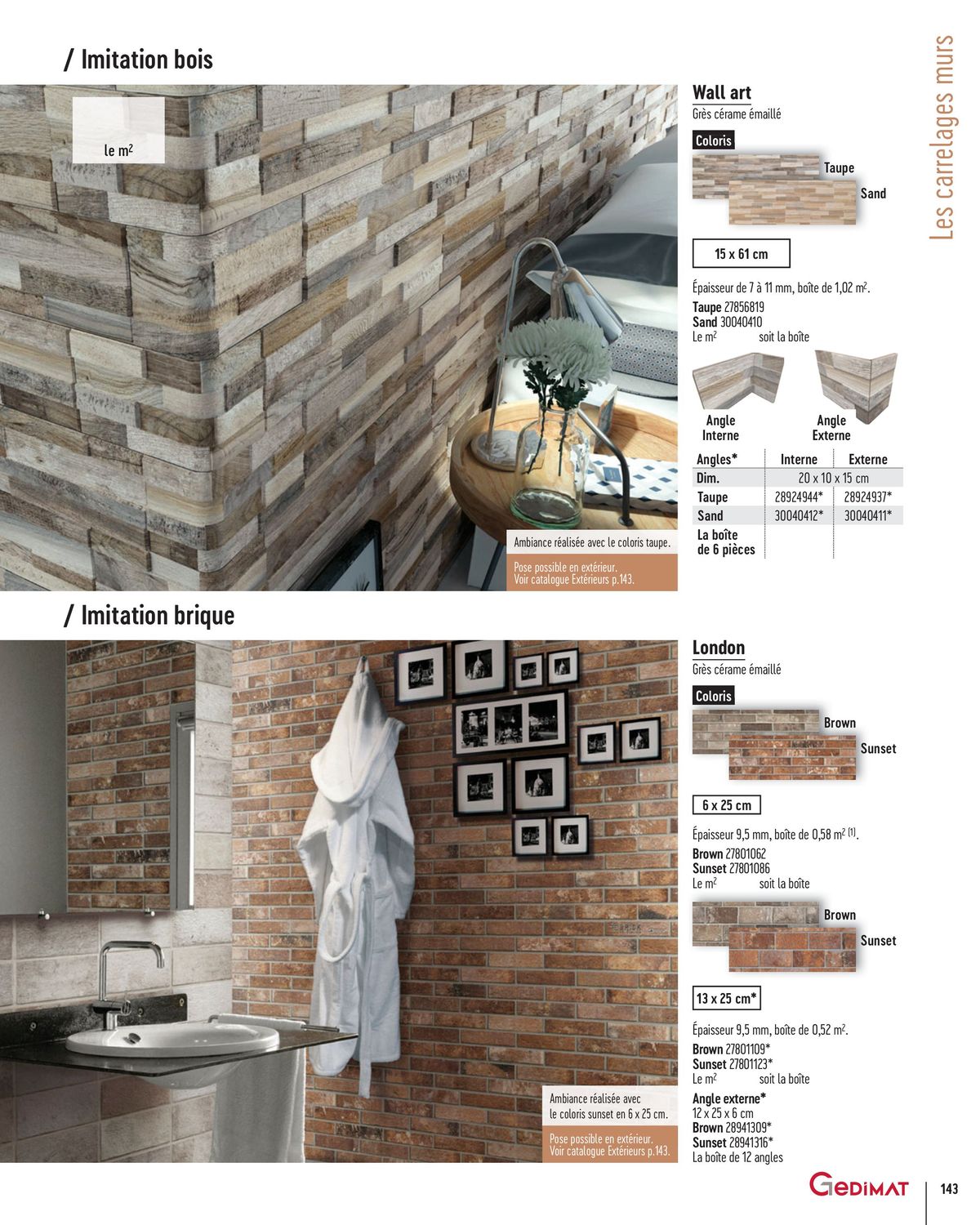 Catalogue Catalogue Gedimat SOL S & MURS INTERIEURS 2024, page 00143