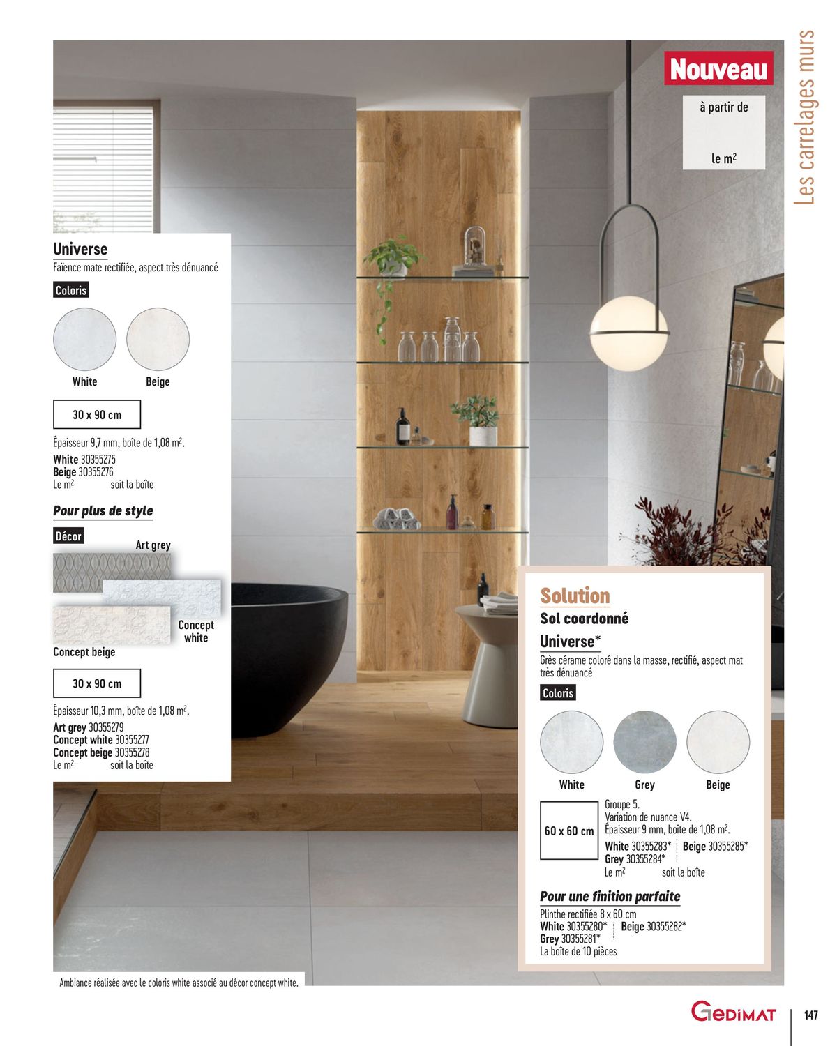Catalogue Catalogue Gedimat SOL S & MURS INTERIEURS 2024, page 00147