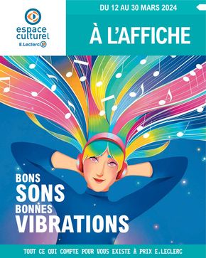 Promos de Enfants et Jeux | BONS SONS BONNES VIBRATIONS E.LECLERC sur E.Leclerc | 12/03/2024 - 30/03/2024