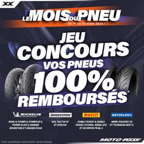 Promos de Sport à Bordeaux | C'est le Mois du Pneu chez Moto Axxe ! _ sur Moto-Axxe | 08/03/2024 - 31/03/2024