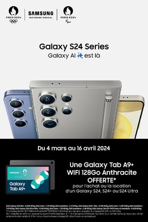 Catalogue MDA à Grasse | Galaxy Tab A9+ wifi offerte ! | 11/03/2024 - 16/04/2024