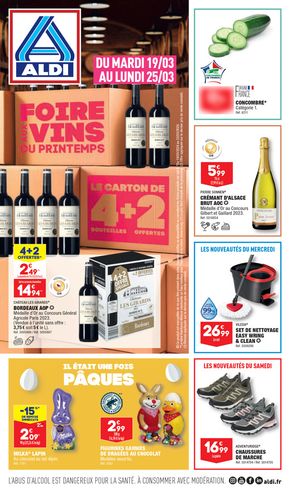 Promos de Discount Alimentaire à Reims | Foire aux vins du printemps sur Aldi | 19/03/2024 - 25/03/2024