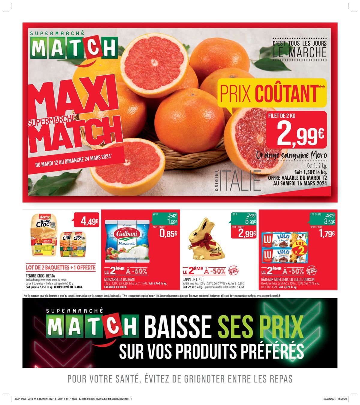 Catalogue Match baisse ses prix sur vos produits préférés, page 00001